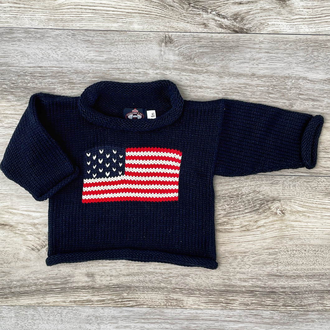 American Flag Rollneck Sweater