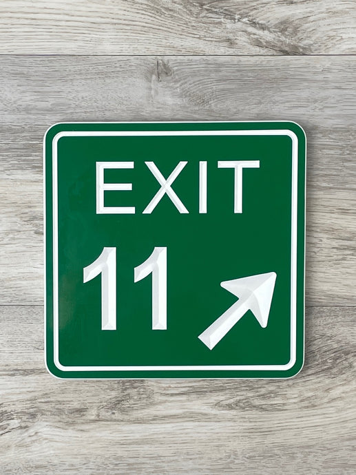 Exit 11 Sign
