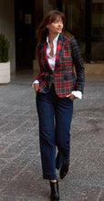 Caceres Navy Plaid Blazer