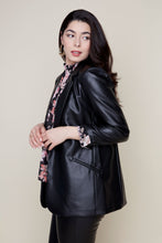 Vegan Leather Blazer