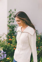 Aurora Half-Zip Cable Knit Sweater