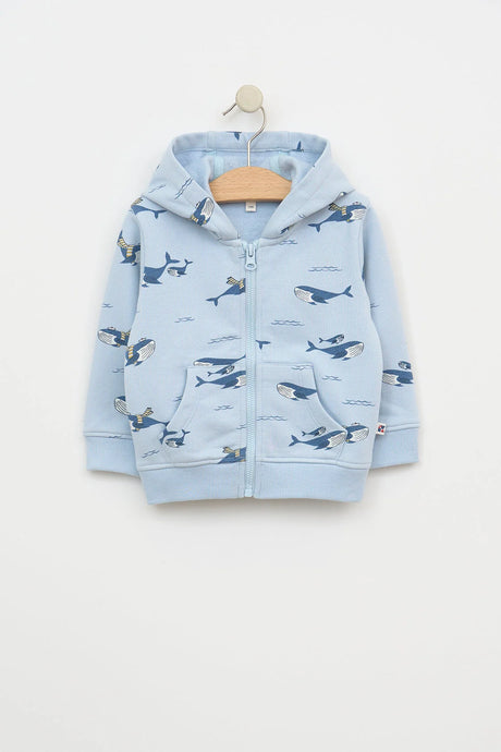 Infant Whale Zip Sweatshirt