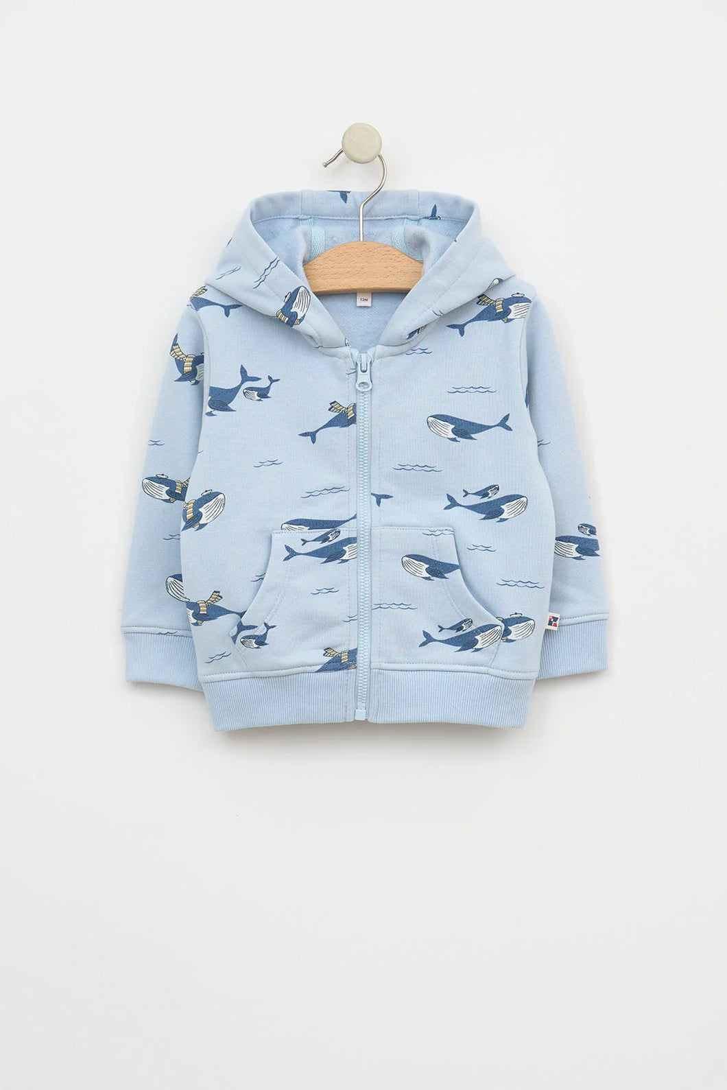 Infant Whale Zip Sweatshirt